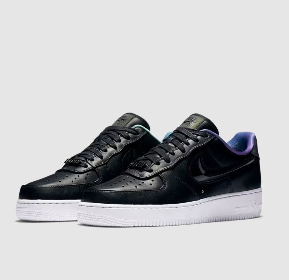 NIKE Air Force 1 Low Sneakers Northern Lights Holographic Leather Mens US 10.5